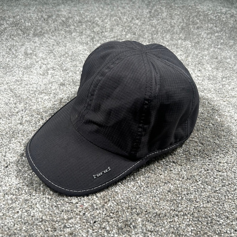 Hind Mens Black Ripstop Running Hat Adjustable Performance Athletic Cap OSFM